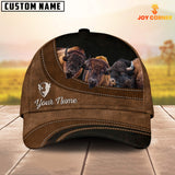 Joycorners Bison Brown Happiness Customized Name Cap