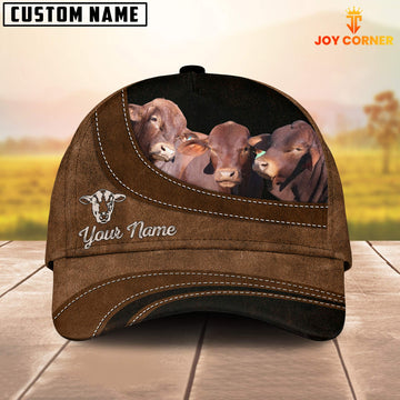 Joycorners Red Brangus Happiness Customized Name Cap