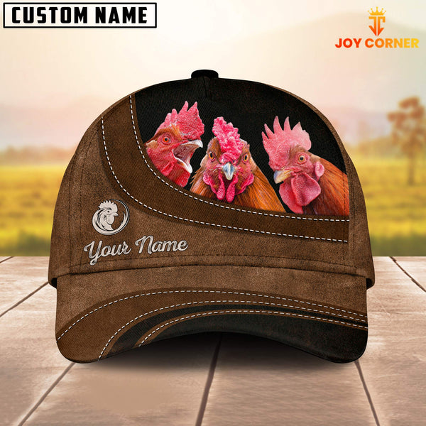 Joycorners Rooster Happiness Customized Name Cap