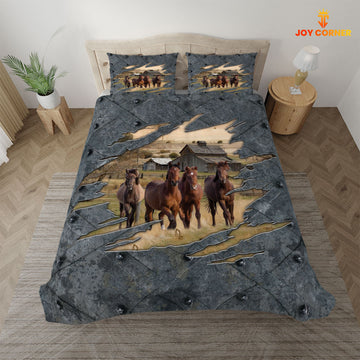 Joycorners Horse On The Farm Customized Name Bedding Set