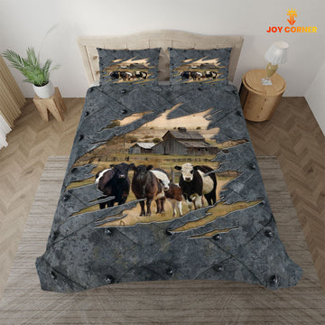 Joycorners Belted Galloway On The Farm Customized Name Bedding Set