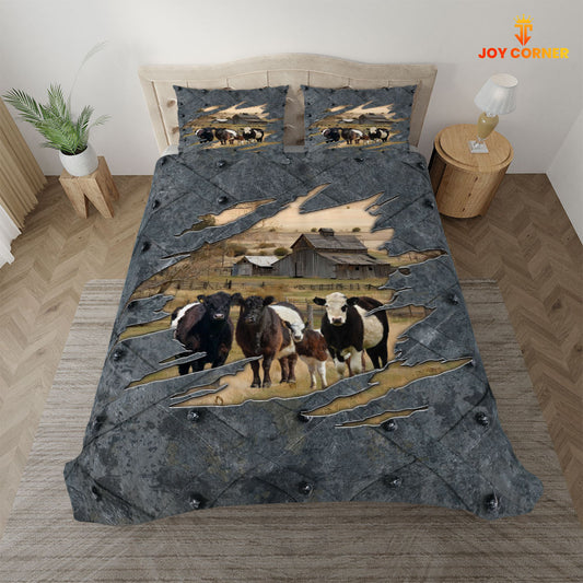 Joycorners Belted Galloway On The Farm Customized Name Bedding Set