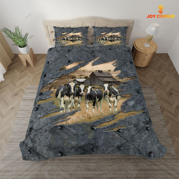 Joycorners Holstein On The Farm Customized Name Bedding Set