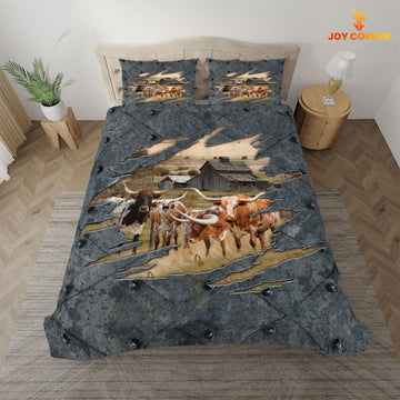 Joycorners Texas Longhorn On The Farm Bedding Set