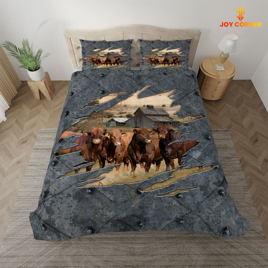 Joycorners Beefmaster On The Farm Customized Name Bedding Set