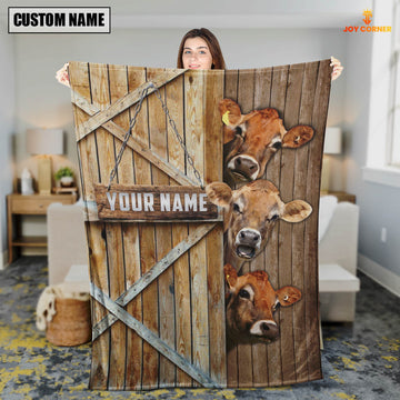 Joycorners Personalized Name Jersey Barn Blanket