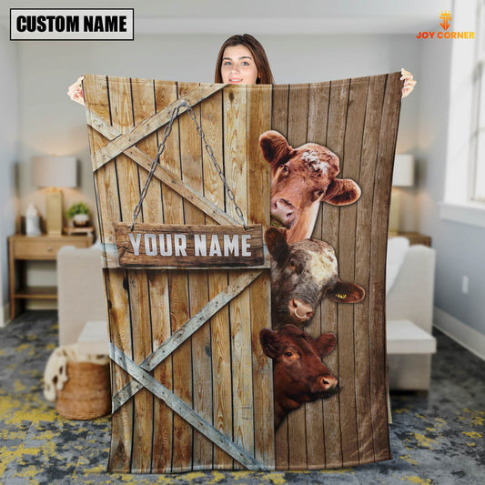 Joycorners Personalized Name Shorthorn Barn Blanket