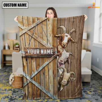 Joycorners Personalized Name Goat Barn Blanket