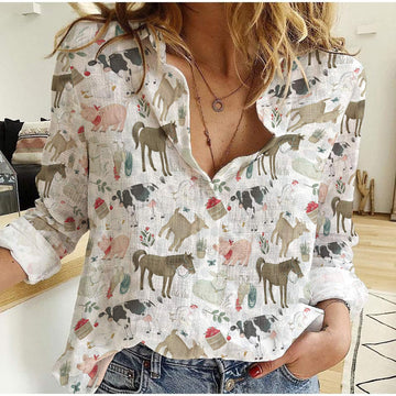 Joycorner Barnyard Animals Casual Shirt