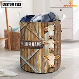 Joycorners Charolais Barn Custom Name Laundry Basket