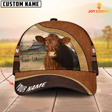 Joycorners Shorthorn Happy Face Customized Name Cap