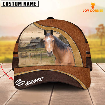 Joycorners Horse Happy Face Customized Name Cap