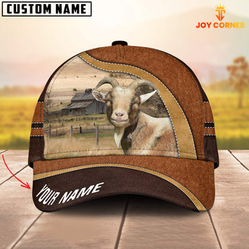 Joycorners Goat Happy Face Customized Name Cap