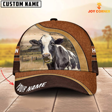 Joycorners Holstein Happy Face Customized Name Cap