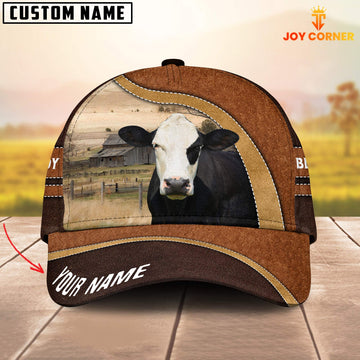 Joycorners Black Baldy Happy Face Customized Name Cap