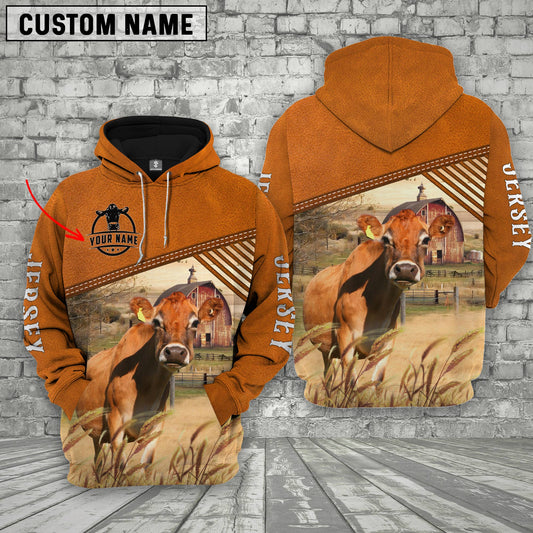 Joycorners Personalized Name Jersey Barn Farm 3D Hoodie