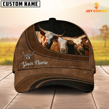 Joycorners Texas Longhorn Happiness Customized Name Cap