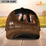 Joycorners Horse Happiness Customized Name Cap
