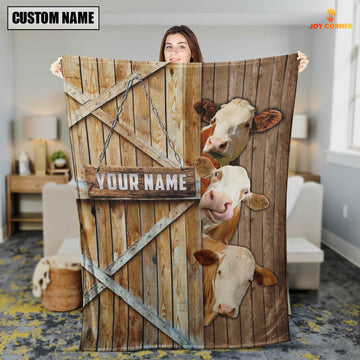 Joycorners Personalized Name Simmental Barn Blanket