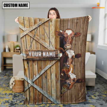 Joycorners Personalized Name Ayrshire Barn Blanket