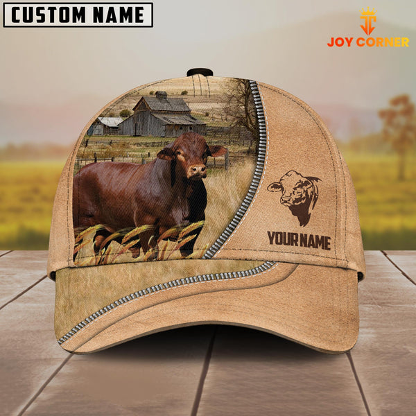 Joycorners Beefmaster Farming Light Brown Customized Name Cap