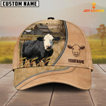 Joycorners Black Baldy Farming Light Brown Customized Name Cap