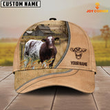 Joycorners Shorthorn Farming Light Brown Customized Name Cap
