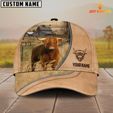 Joycorners Highland Farming Light Brown Customized Name Cap