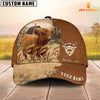 Joycorners Miniature Highland Custom Name Brown Leather Pattern Cap