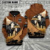 Joycorners Black Baldy Farming Dark Brown Personalized 3D Hoodie
