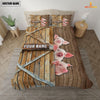 Joycorners Happy Farm Pig Wooden Door Bedding Set