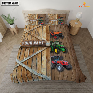 Joycorners Happy Farm Tractor Wooden Door Bedding Set
