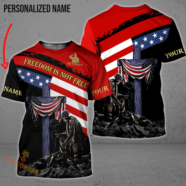 Joycorners Personalized Name VETERAN, FREEDOM IS NOT FREE 3D All Over Printed Clothes