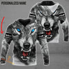 Joycorners White Wolf Shirts Personalized 3D Design All Over Printed