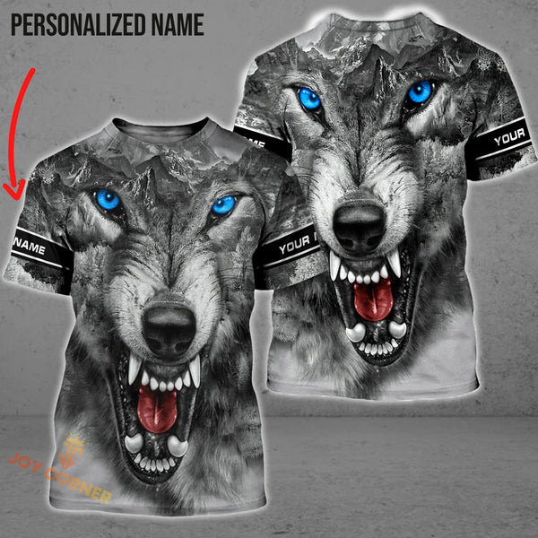 Joycorners White Wolf Shirts Personalized 3D Design All Over Printed