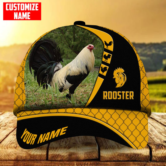 Joycorners Premium Personalized Go Rooster Boomerang Multicolor Hats 3D All Over Printed