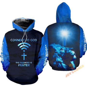 Connect To God The Password Is Prayer Custom Name All Over Printed Shirts