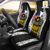 Joycorners Army Veteran Since 1775 This We'll Defend United Sates U.S Army White Camo Car Seat Cover Set (2Pcs)