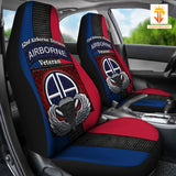 Joycorners 82nd Airborne Division Airborne Veteran Blue/Red Car Seat Cover Set (2Pcs)