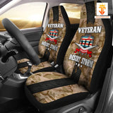 Joycorners Veteran Desert Storm Brown Camo Car Seat Cover Set (2Pcs)
