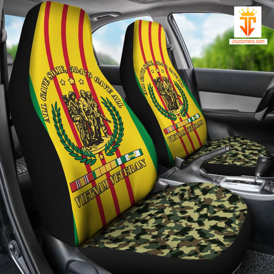 Joycorners All Gave Some 58479 Gave All Vietnam Veteran Green Camo Car Seat Cover Set (2Pcs)