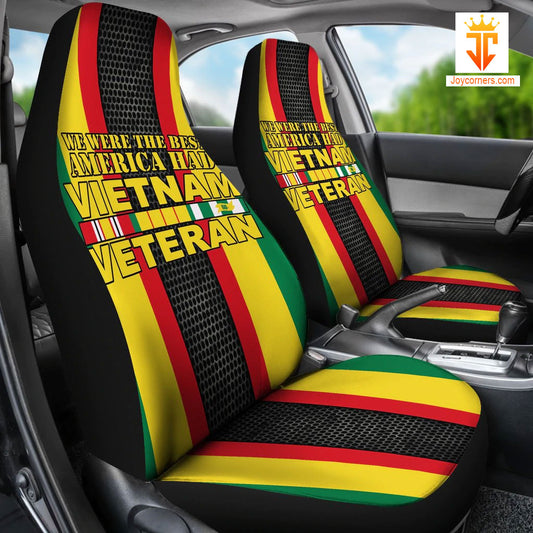 Joycorners We Were The Best America Had Vietnam Veteran Red/Yellow/Green Car Seat Cover Set (2Pcs)