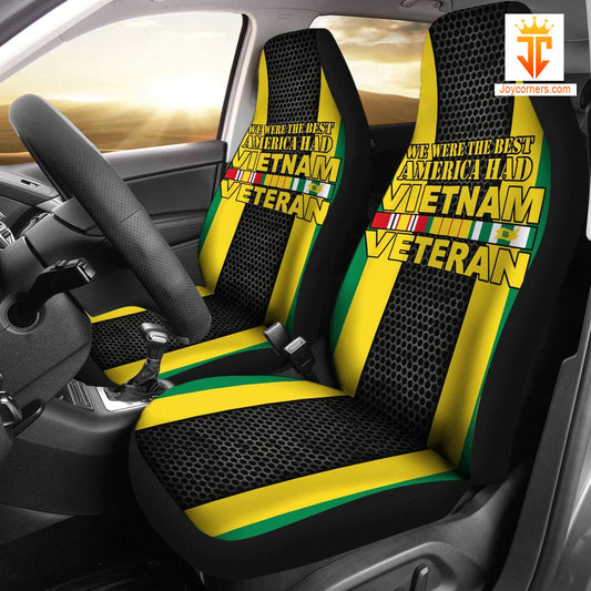 Joycorners We Were The Best America Had Vietnam Veteran Yellow/Green Car Seat Cover Set (2Pcs)