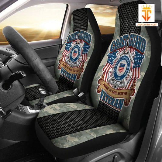 Joycorners Coast Guard Veteran Proud To Have Served U.S.C.G 1790 Car Seat Cover Set (2Pcs)