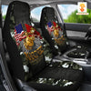 Joycorners Marines Veteran Semper Fidelis United States Green Camo Car Seat Cover Set (2Pcs)