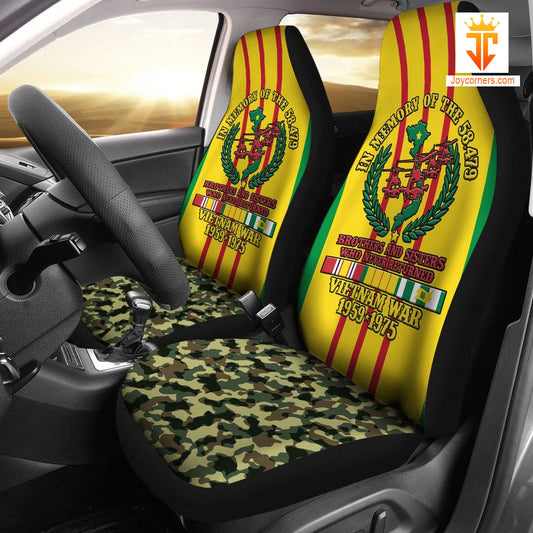 Joycorners In Memory Of The 58,479 Brothers And Sisters Who Never Returned Vietnam War 1959-19755 Car Seat Cover Set (2Pcs)