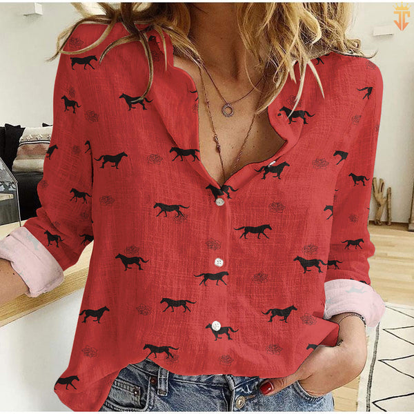 Joycorners HORSE PATTERN Red All Printed 3D Casual Shirt