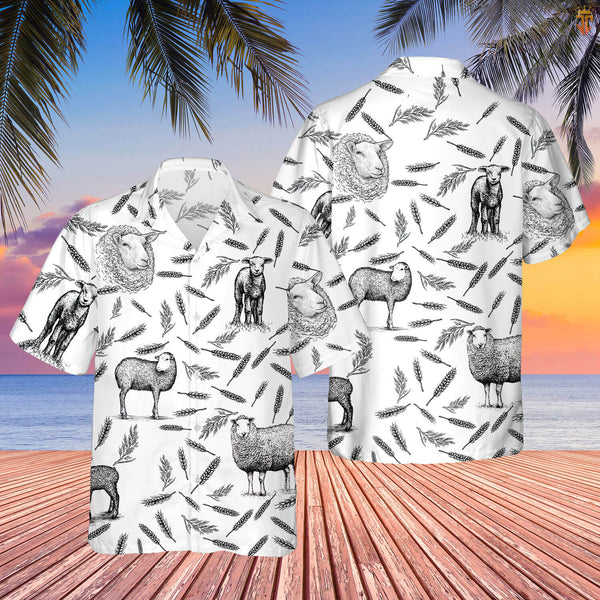 Joycorners SHEEP PATTERN All Printed 3D Hawaiian Shirt