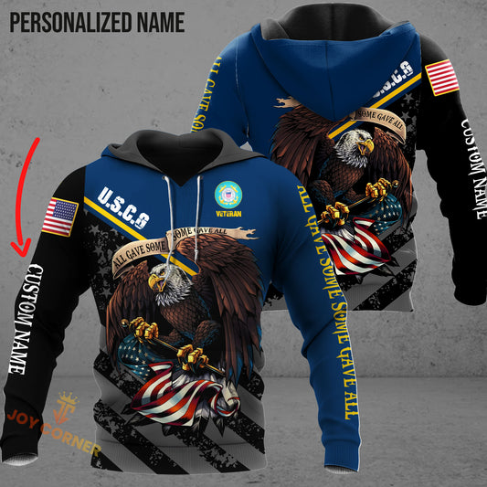 Joycorners Personalized Name COAST GUARD VETERAN, ALL GAVE SOME - SOME GAVE ALL 3D All Over Printed Clothes