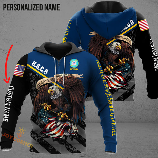 Joycorners Personalized Name COAST GUARD VETERAN, ALL GAVE SOME - SOME GAVE ALL 3D All Over Printed Clothes